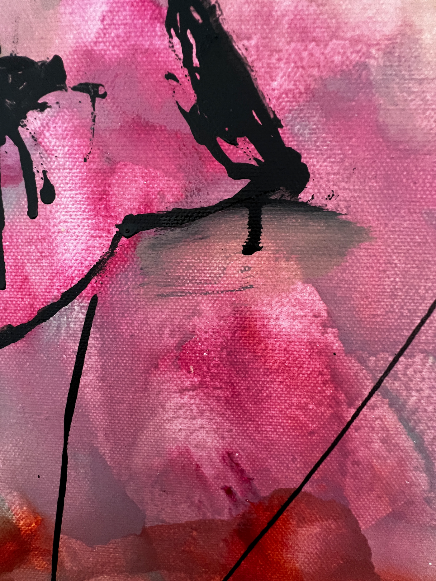 Handgemaltes Acrylbild auf Leinwand > Spring