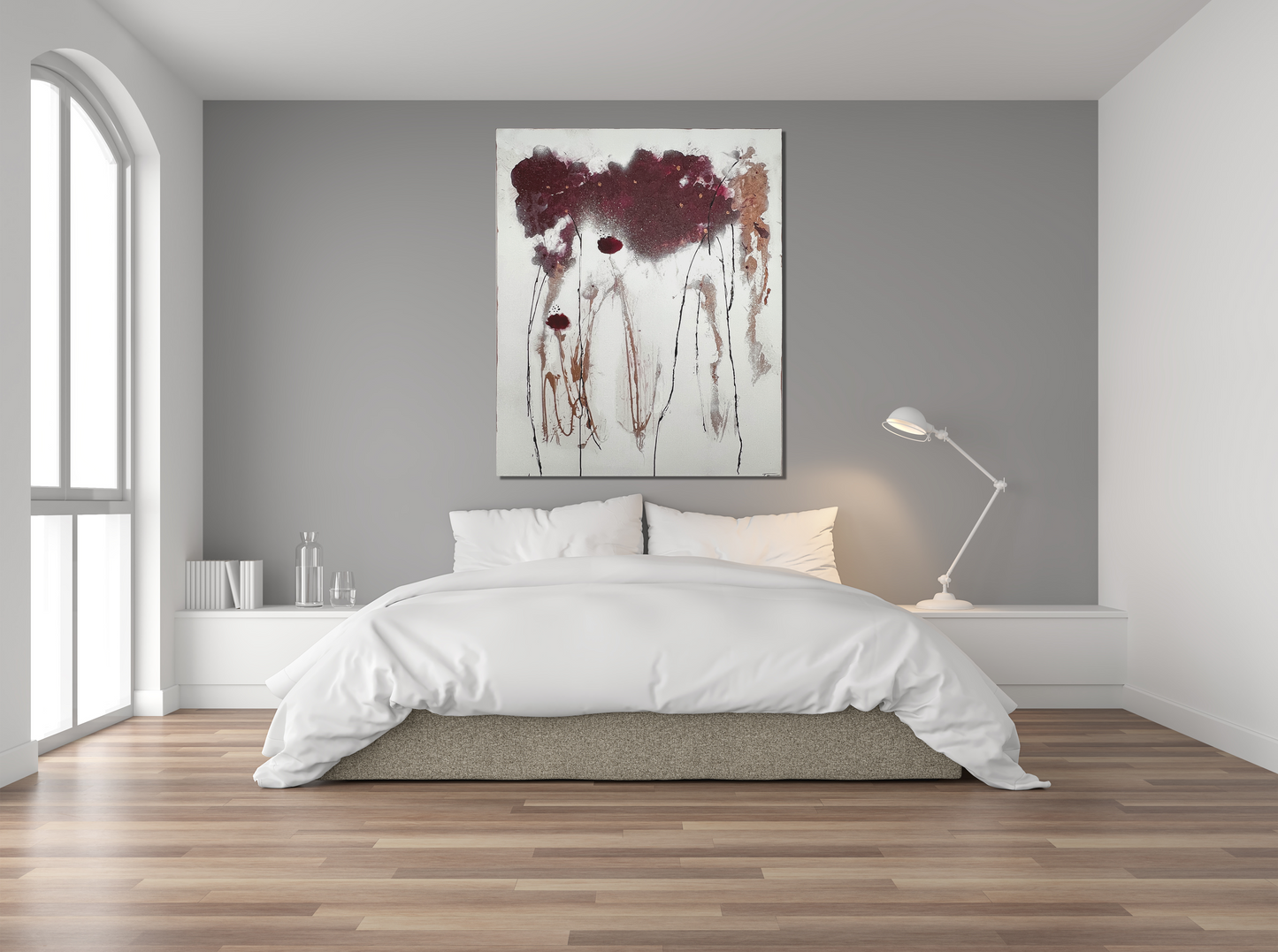 Handgemaltes Acrylbild auf Leinwand > Winter