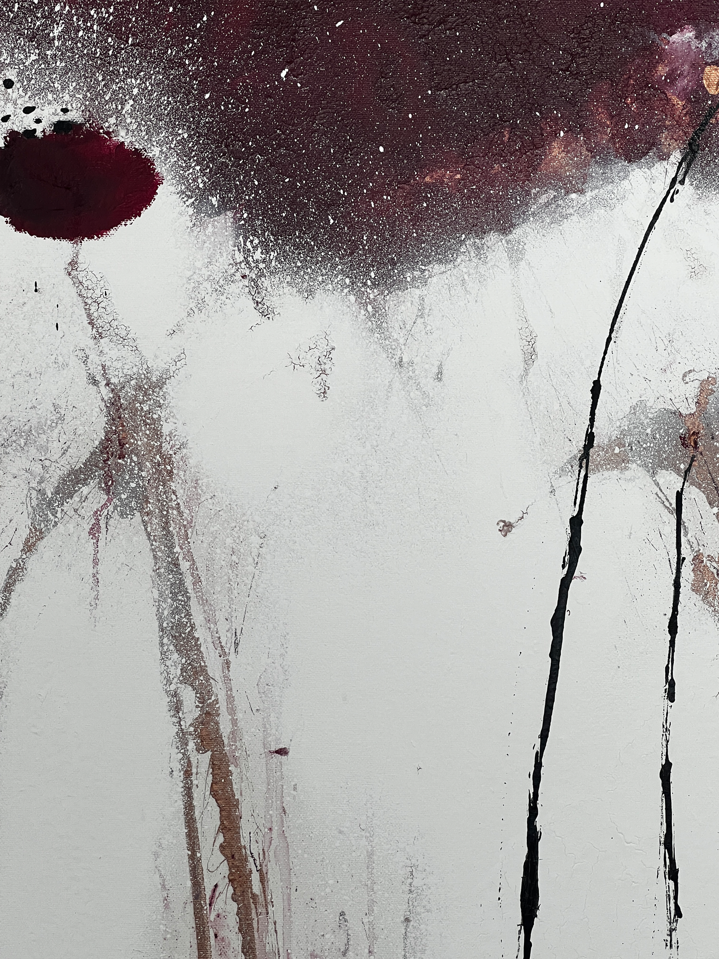 Handgemaltes Acrylbild auf Leinwand > Winter