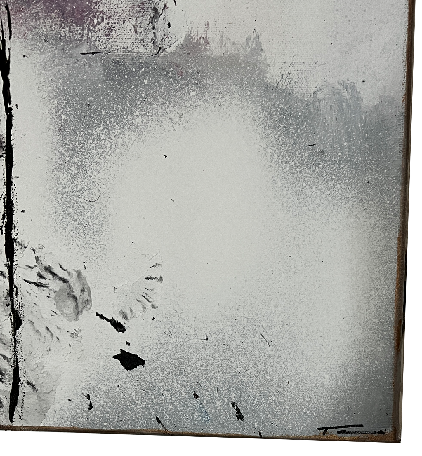 Handgemaltes Acrylbild auf Leinwand > White