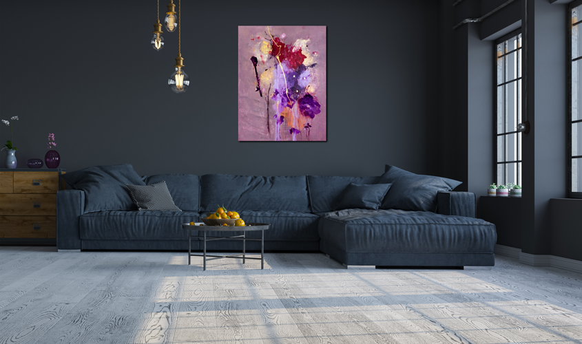 Handgemaltes Acrylbild auf Leinwand > Get Together