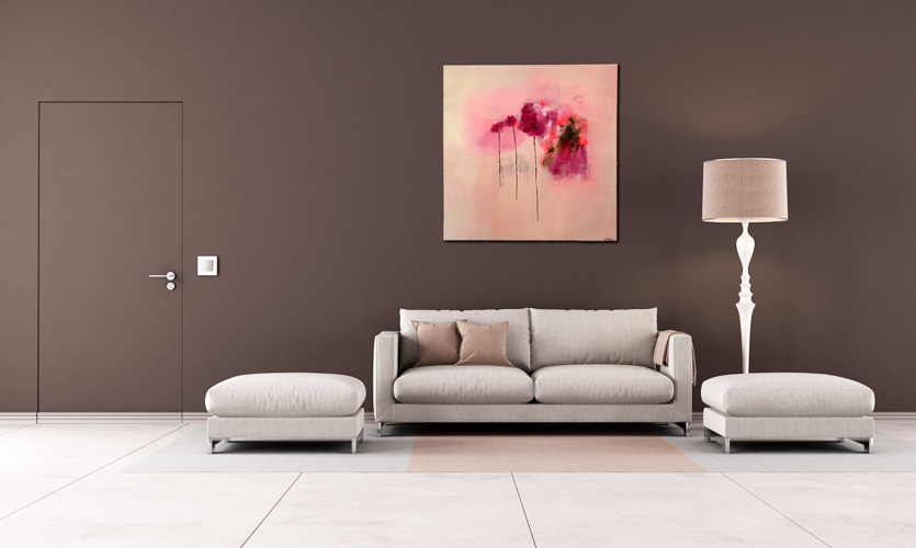 Handgemaltes Acrylbild auf Leinwand > Mittelpunkt
