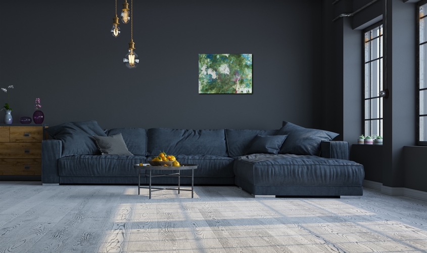 Handgemaltes Acrylbild auf Leinwand > Everywhere Green