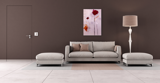 Handgemaltes Acrylbild auf Leinwand > Loveful Pink