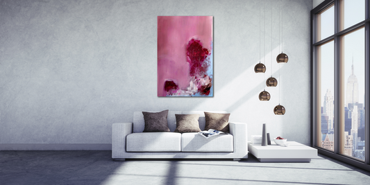 Handgemaltes Acrylbild auf Leinwand > Blue Corner