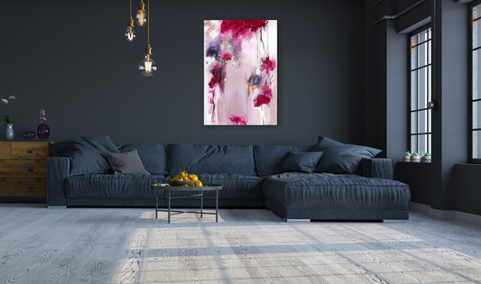Handgemaltes Acrylbild auf Leinwand > Flowers
