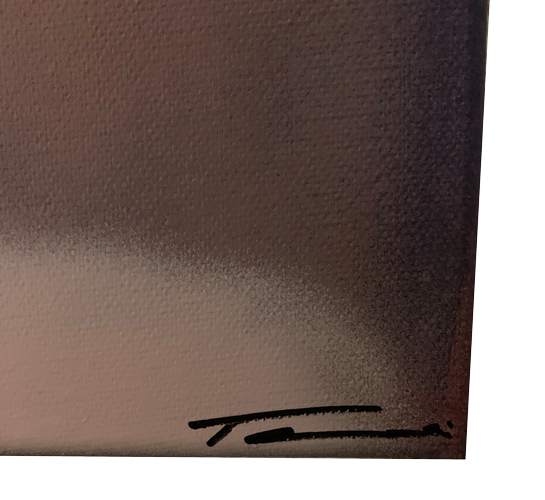 Handgemaltes Acrylbild auf Leinwand > Black Flowers