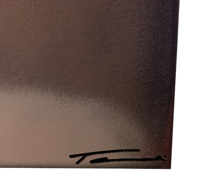 Handgemaltes Acrylbild auf Leinwand > Black Flowers