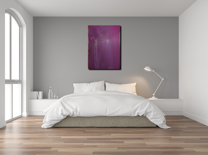 Handgemaltes Acrylbild auf Leinwand > Einsam