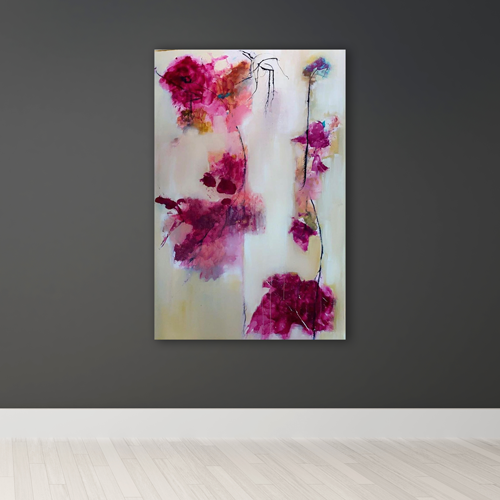Handgemaltes Acrylbild auf Leinwand > Big Flowers
