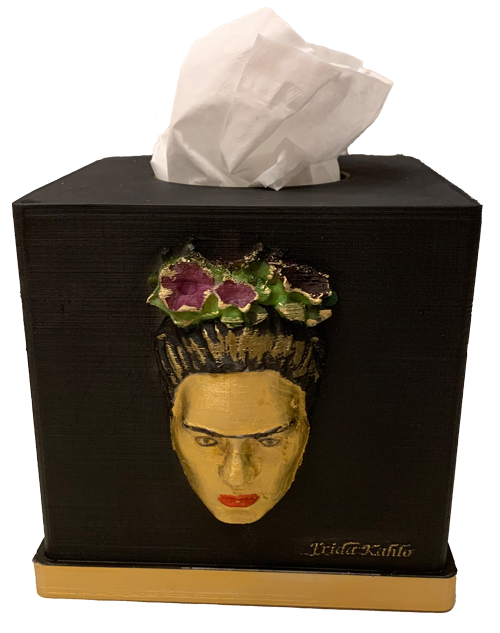 Kosmetiktücher Box > Frida Kahlo < black-gold