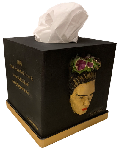 Kosmetiktücher Box > Frida Kahlo < black-gold