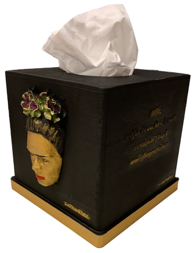 Kosmetiktücher Box > Frida Kahlo < black-gold