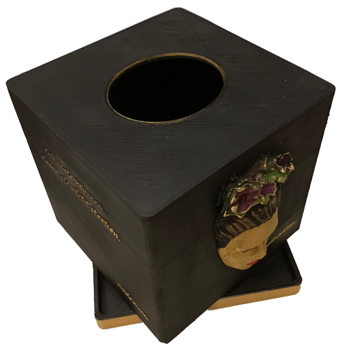 Kosmetiktücher Box > Frida Kahlo < black-gold