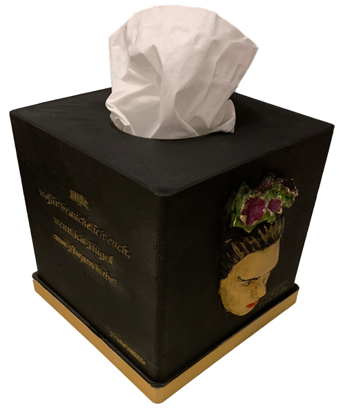 Kosmetiktücher Box > Frida Kahlo < black-gold