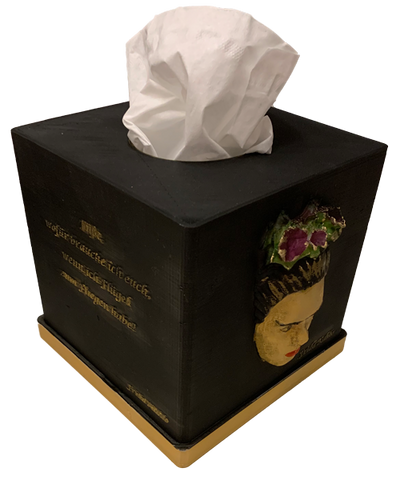 Kosmetiktücher Box > Frida Kahlo < black-gold
