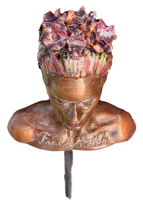 Gartenstecker > Frida Kahlo < Kupfer